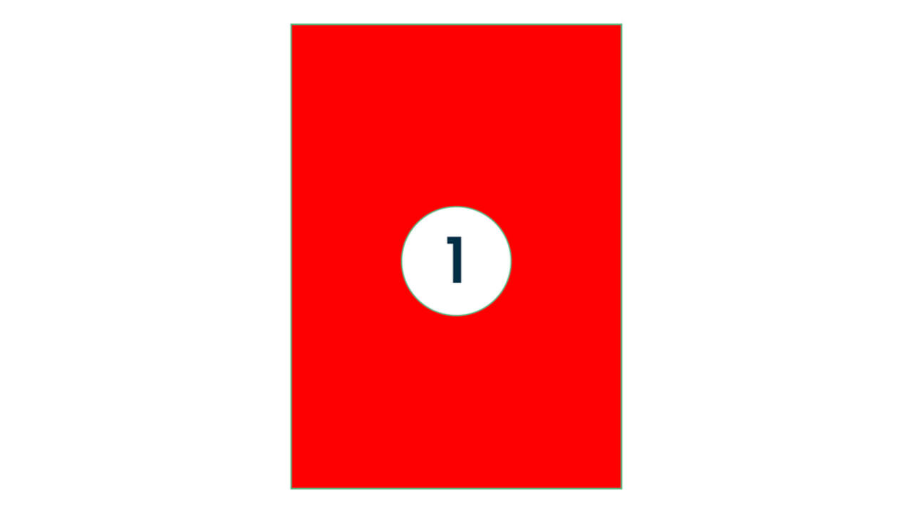 Etiket rillprint 210x297mm fluorrood 100 etiketten