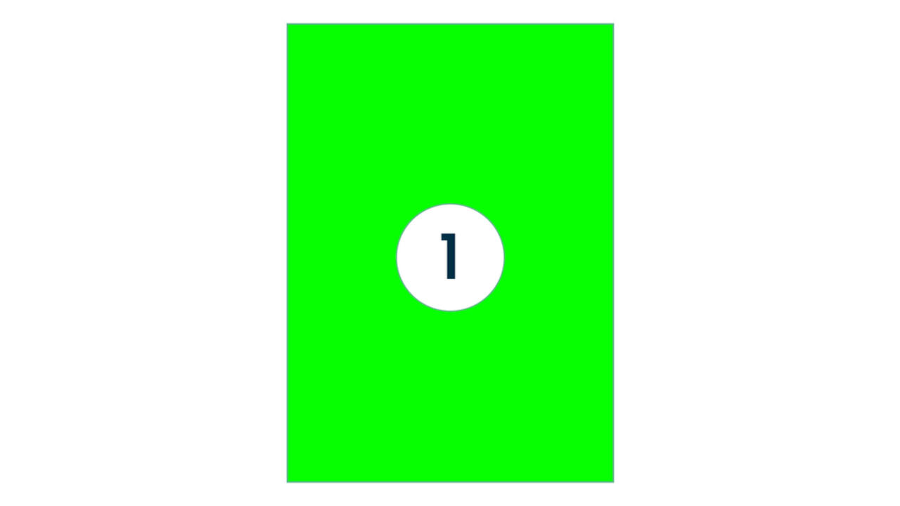 Etiket Rillprint 210x297mm fluorgroen 100 etiketten