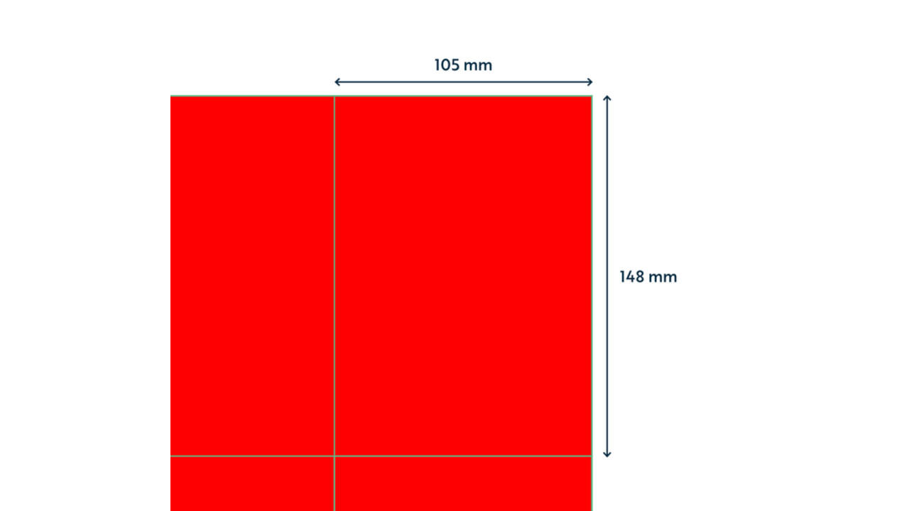 Etiket rillprint 105x148mm fluorrood 400 etiketten