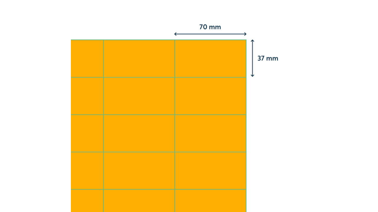Etiket Rillprint 70x37mm fluororanje 2400 etiketten