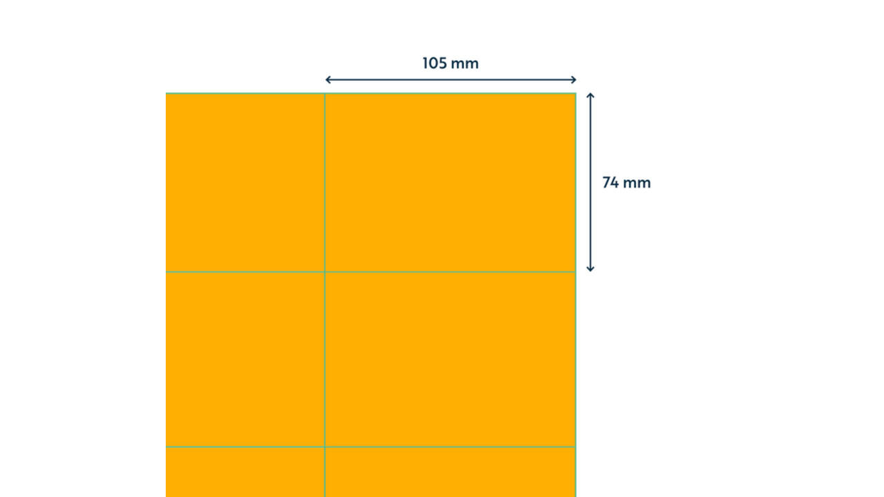 Etiket Rillprint 105x74mm fluororanje 800 etiketten