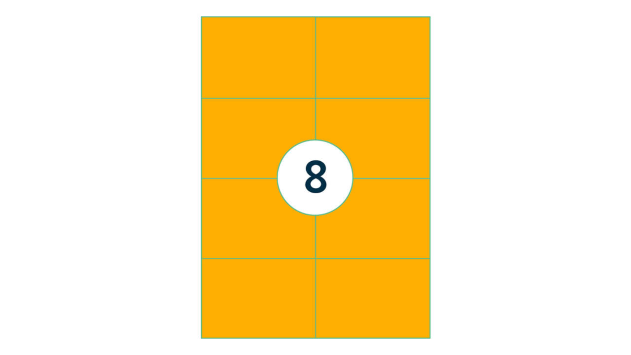 Etiket Rillprint 105x74mm fluororanje 800 etiketten