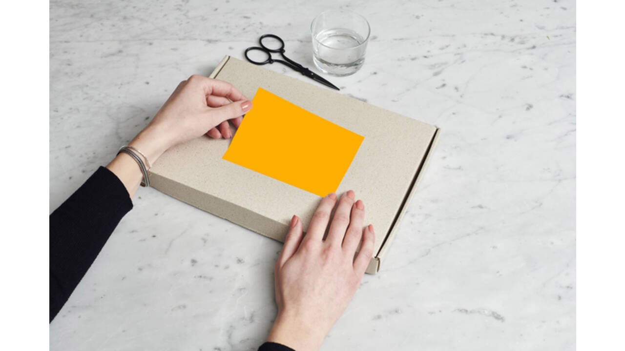 Etiket Rillprint 70x37mm fluororanje 2400 etiketten