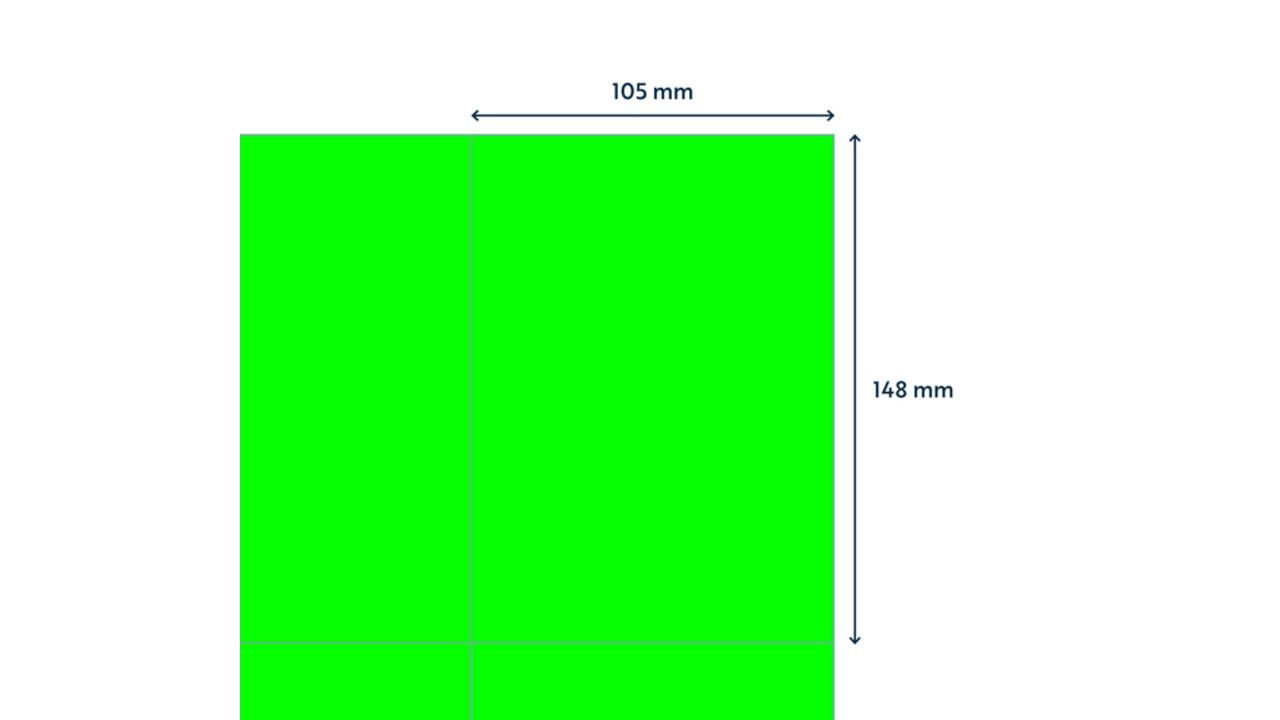 Etiket Rillprint 105x148mm fluorgroen 400 etiketten