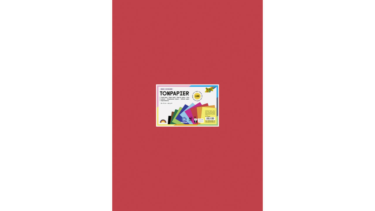 Tekenpapier Folia 50x70cm 130gram pak à 100 vel 10 kleuren