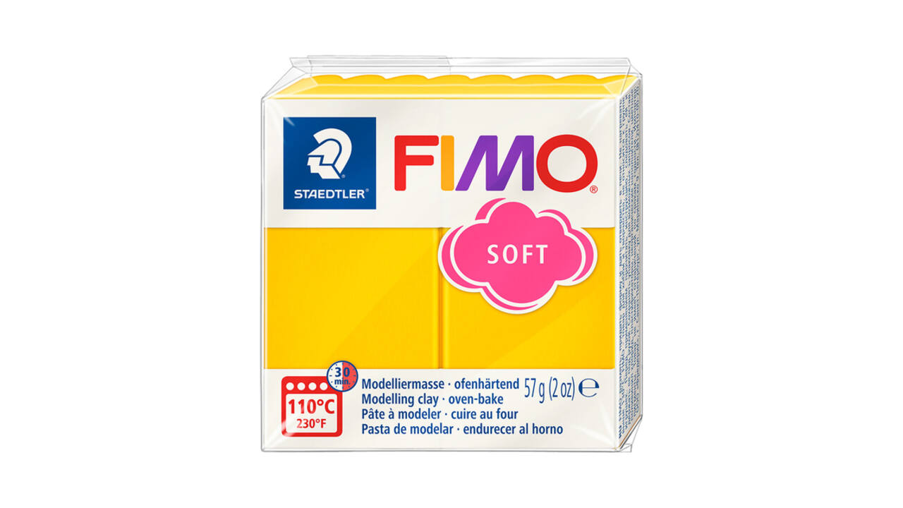 Boetseerklei Fimo soft 57 gram zonnegeel