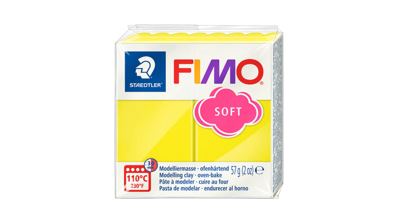 Boetseerklei Fimo soft 57 gram limoengeel