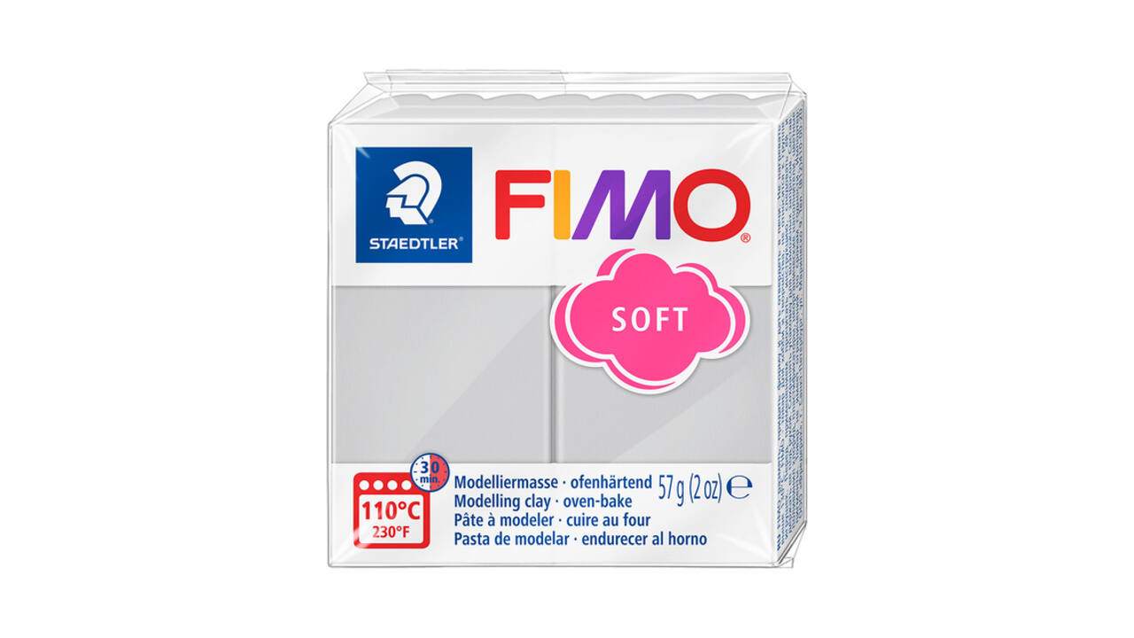 Boetseerklei Fimo soft 57 gram dolfijngrijs