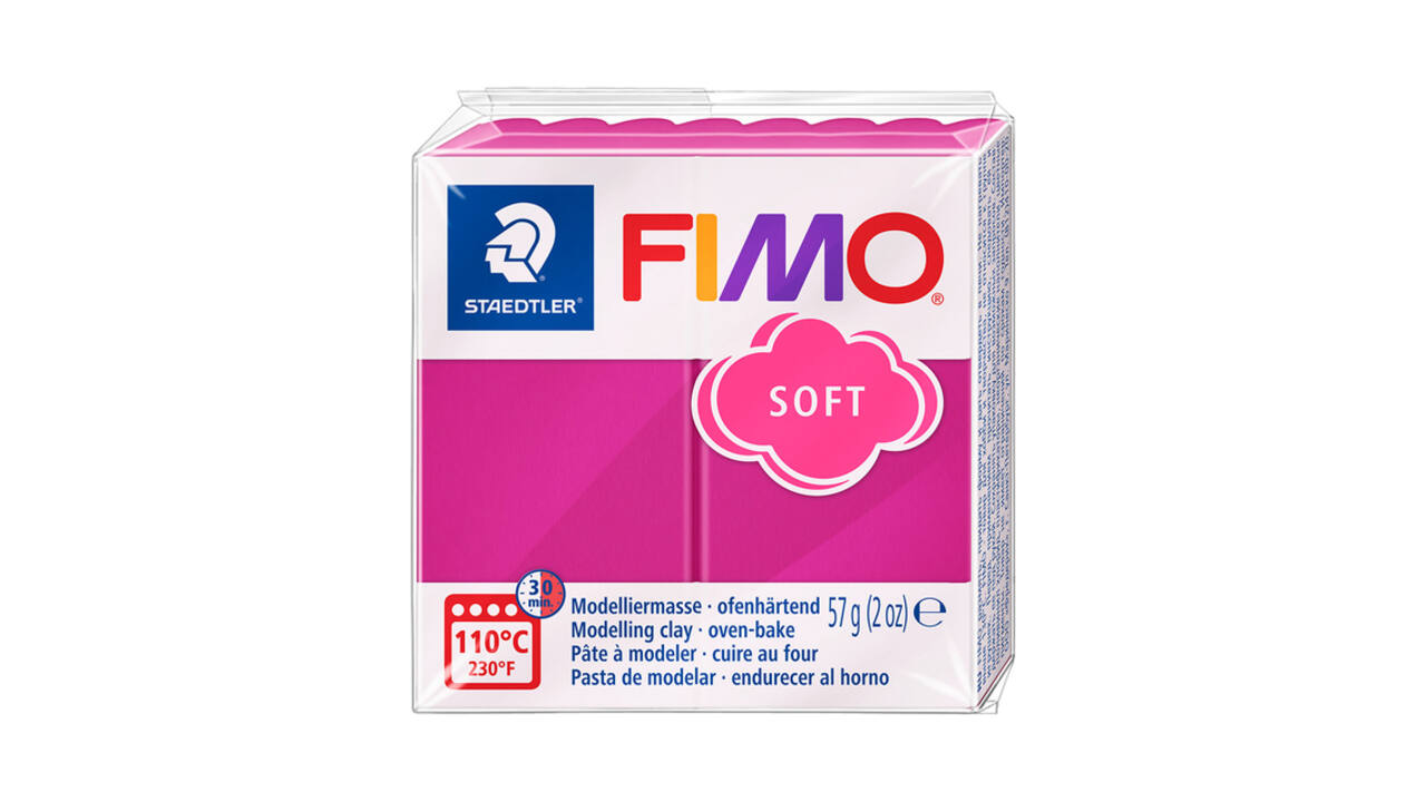 Boetseerklei Fimo soft 57 gram framboos