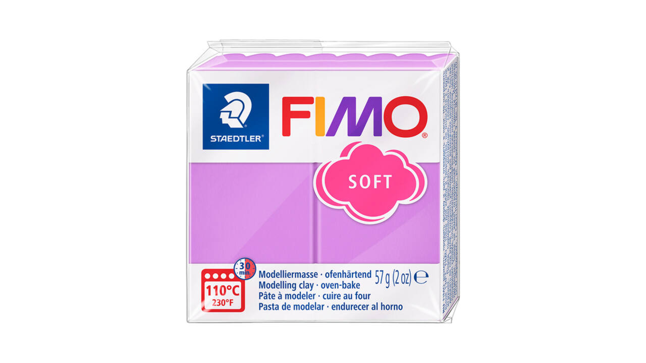 Boetseerklei Fimo soft 57 gram lavendel