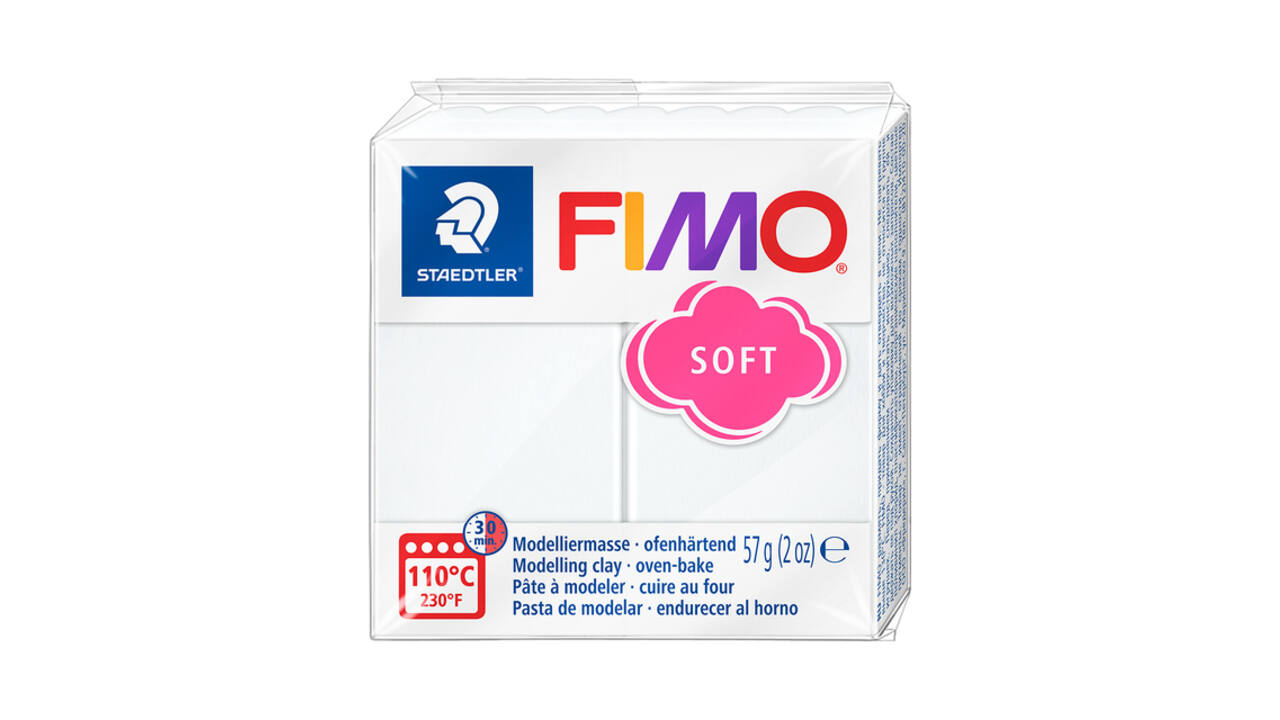 Boetseerklei Fimo soft 57 gram wit