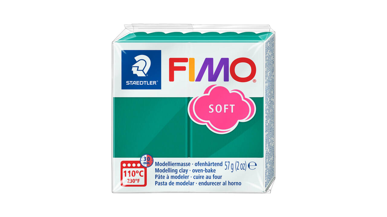 Boetseerklei Fimo soft 57 gram smaragd