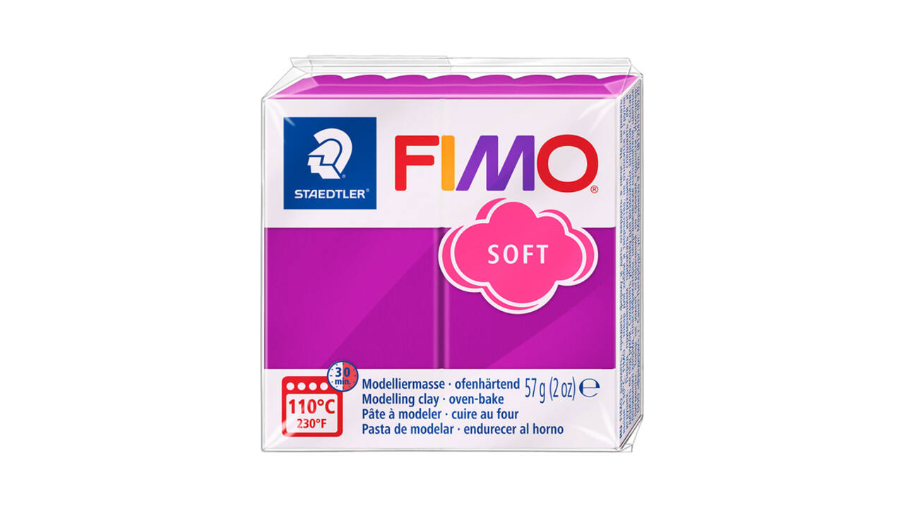 Boetseerklei Fimo soft 57 gram purperviolet