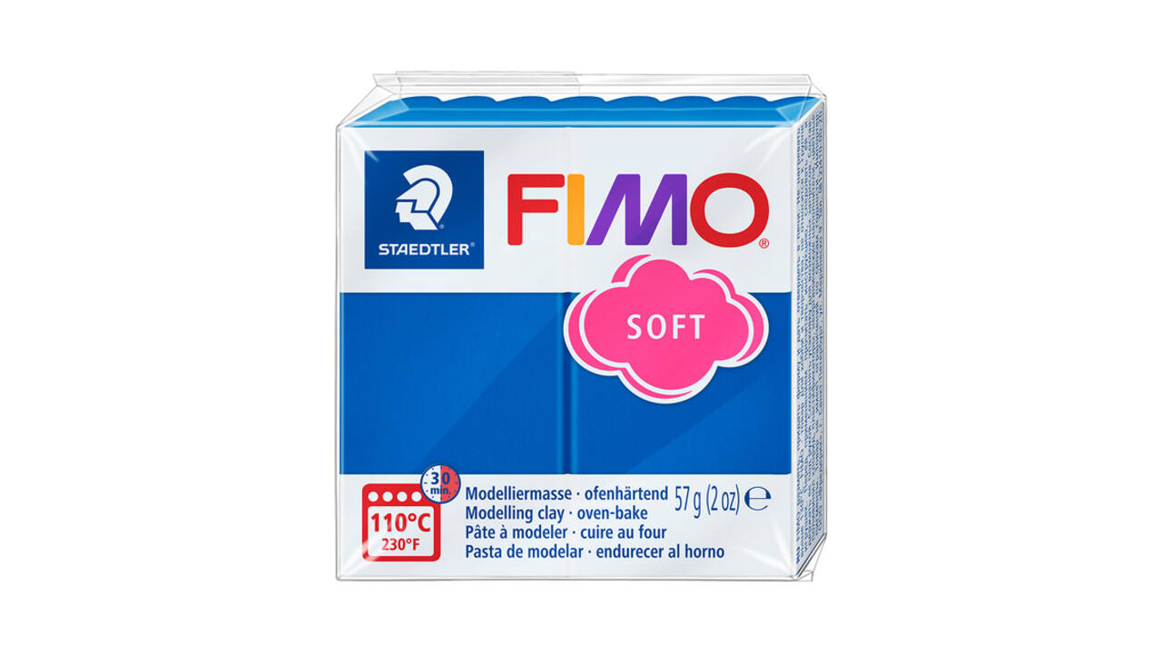 Boetseerklei Fimo soft 57 gram pacificblauw