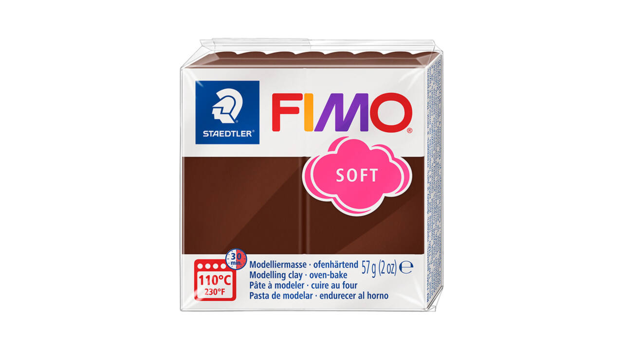 Boetseerklei Fimo soft 57 gram choco