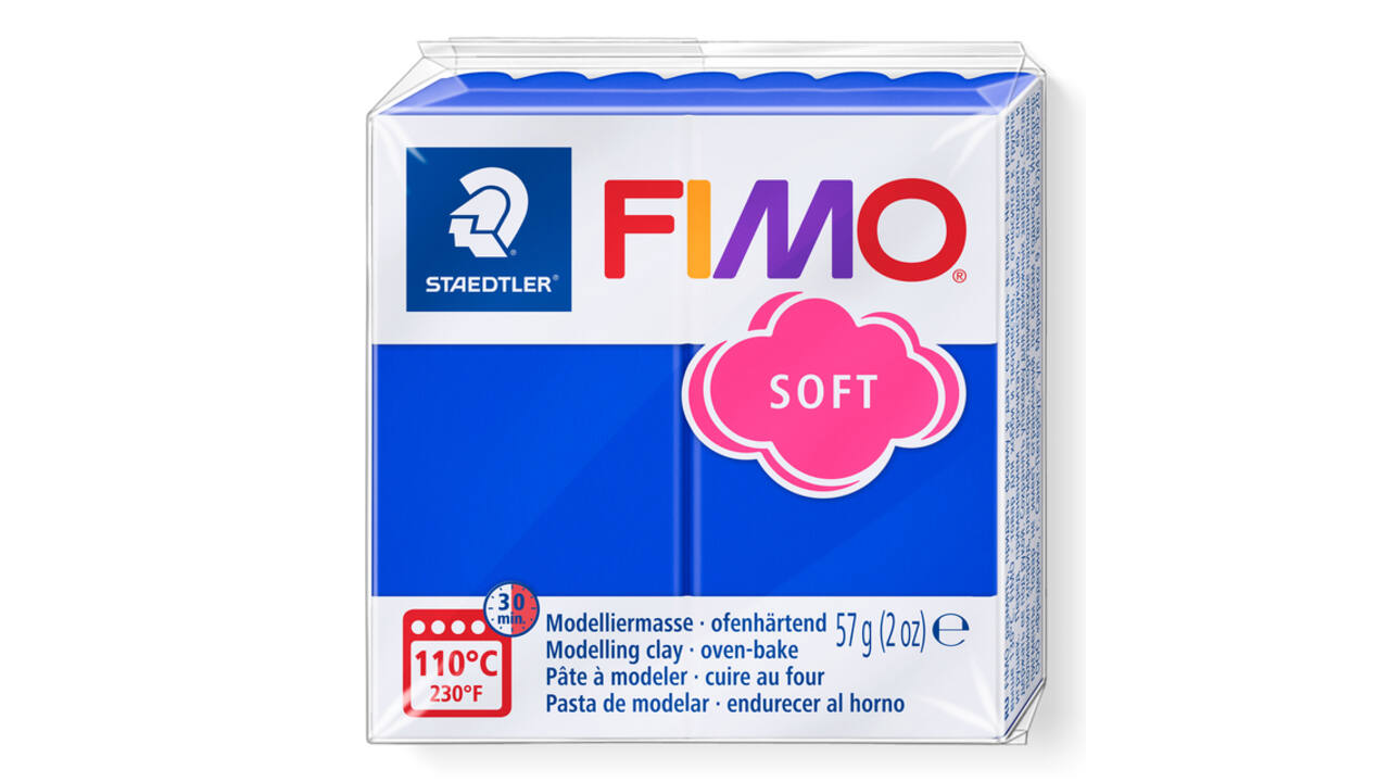 Boetseerklei Fimo soft 57 gram brilliantblauw