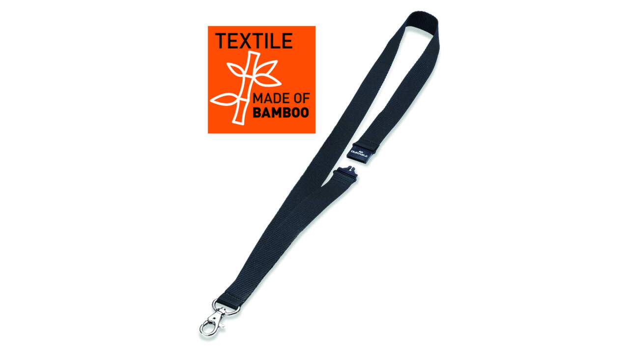 Textielkoord Durable ECO met karabijnhaak 10 stuks