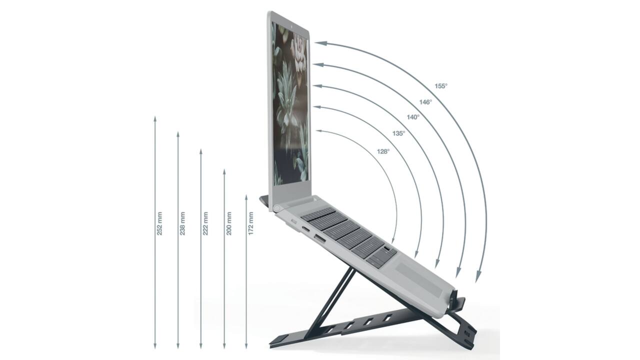 Laptopstandaard Leitz Ergo Aluminium plat verstelbaar