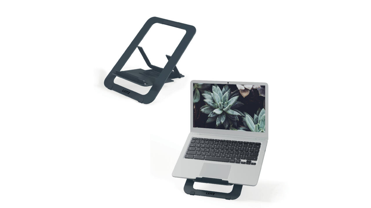 Laptopstandaard Leitz Ergo Aluminium plat verstelbaar