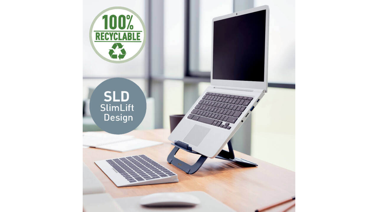 Laptopstandaard Leitz Ergo Aluminium plat verstelbaar