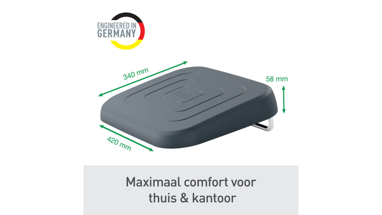 Voetensteun Leitz Ergo verstelbaar gerecycled grijs