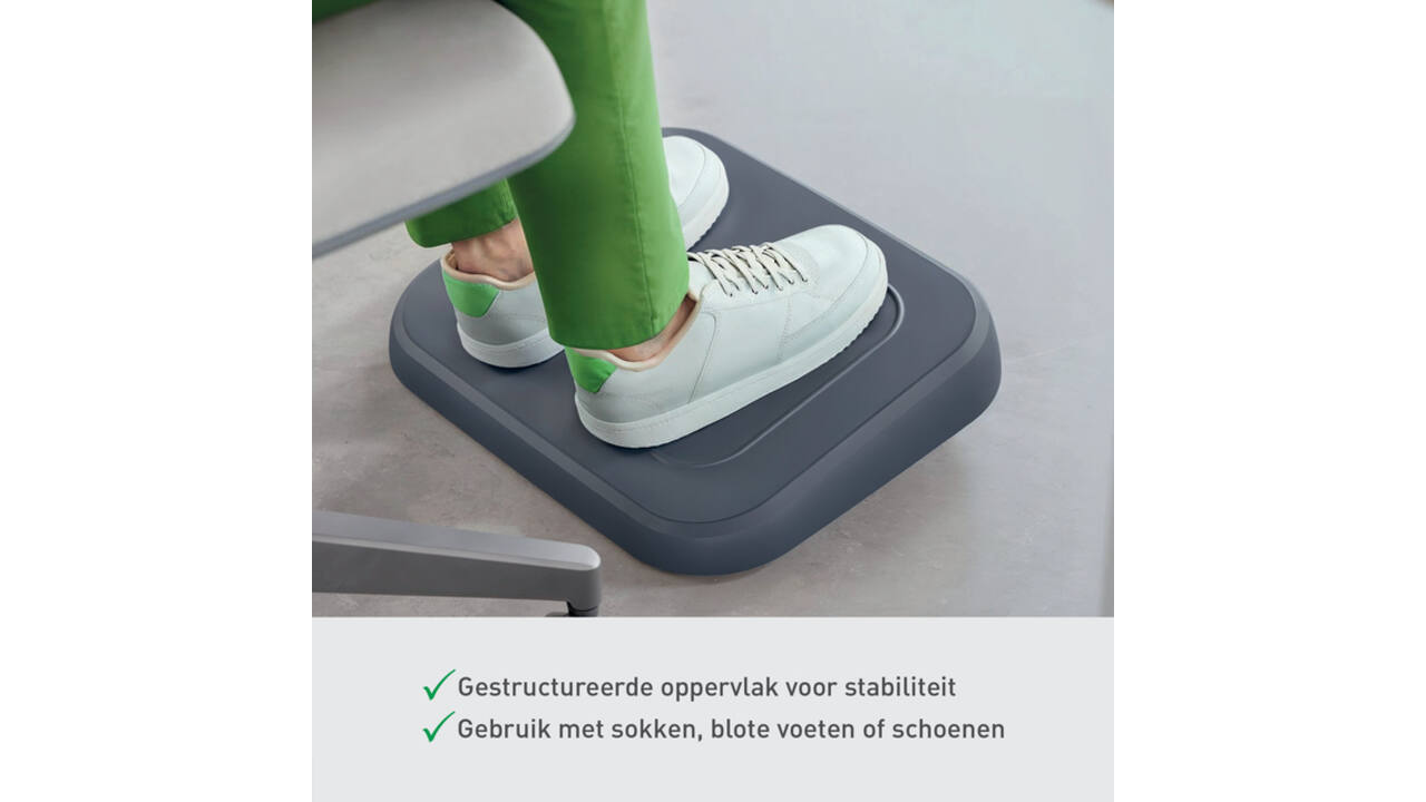 Voetensteun Leitz Ergo verstelbaar gerecycled grijs
