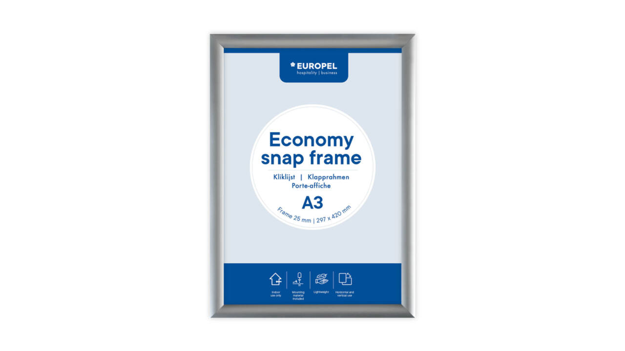Kliklijst Europel Economy A3 zilver