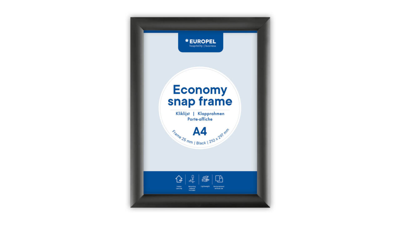 Kliklijst Europel Economy A4 zwart