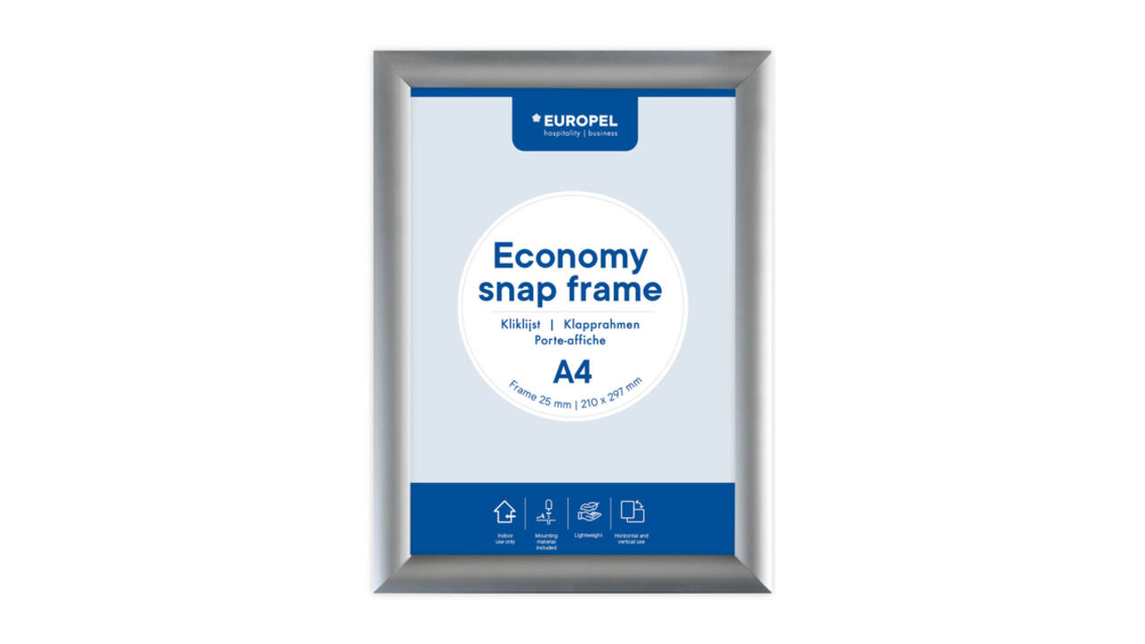 Kliklijst Europel Economy A4 zilver
