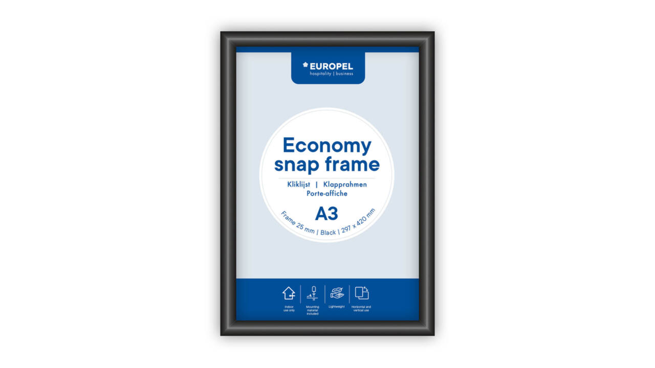 Kliklijst Europel Economy A3 zwart