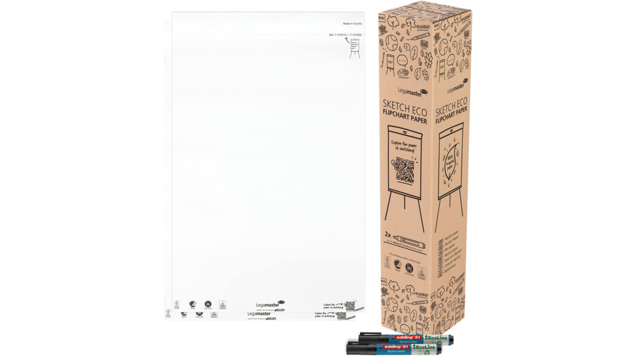 Flipoverpapier Legamaster SKETCH ECO blanco 2x 50 vellen