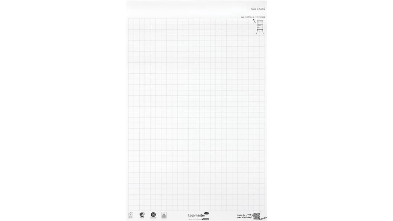 Flipoverpapier Legamaster SKETCH ECO raster 2x 50 vellen