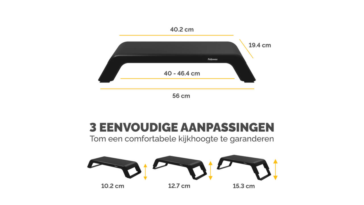 Monitorstandaard Fellowes Hana LT zwart