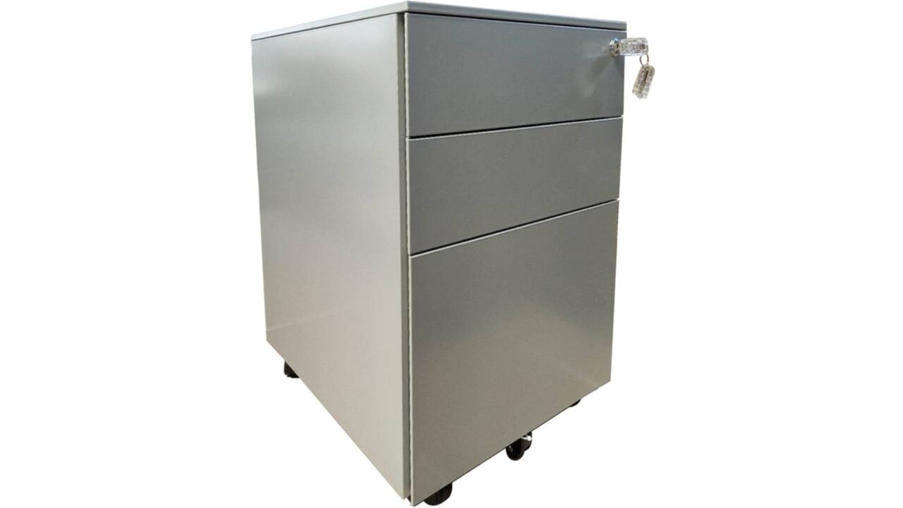 Ladeblok Euroseats 3 lade (2+1) 50x39x60cm op wieltjes grijs