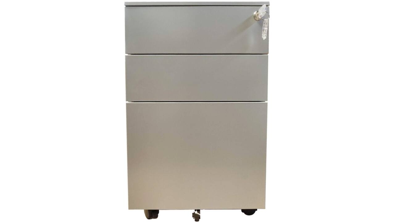 Ladeblok Euroseats 3 lade (2+1) 50x39x60cm op wieltjes grijs