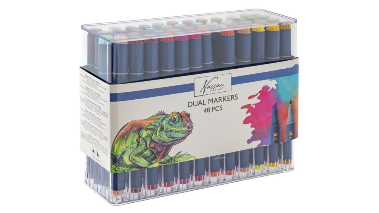Alcoholmarkers Nassau Arts duopunt set à 48 kleuren