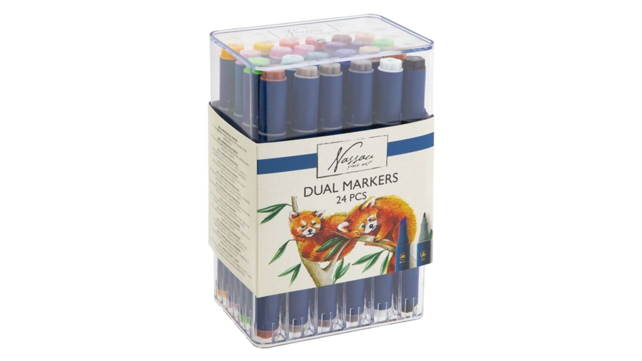 Alcoholmarkers Nassau Arts duopunt set à 24 kleuren