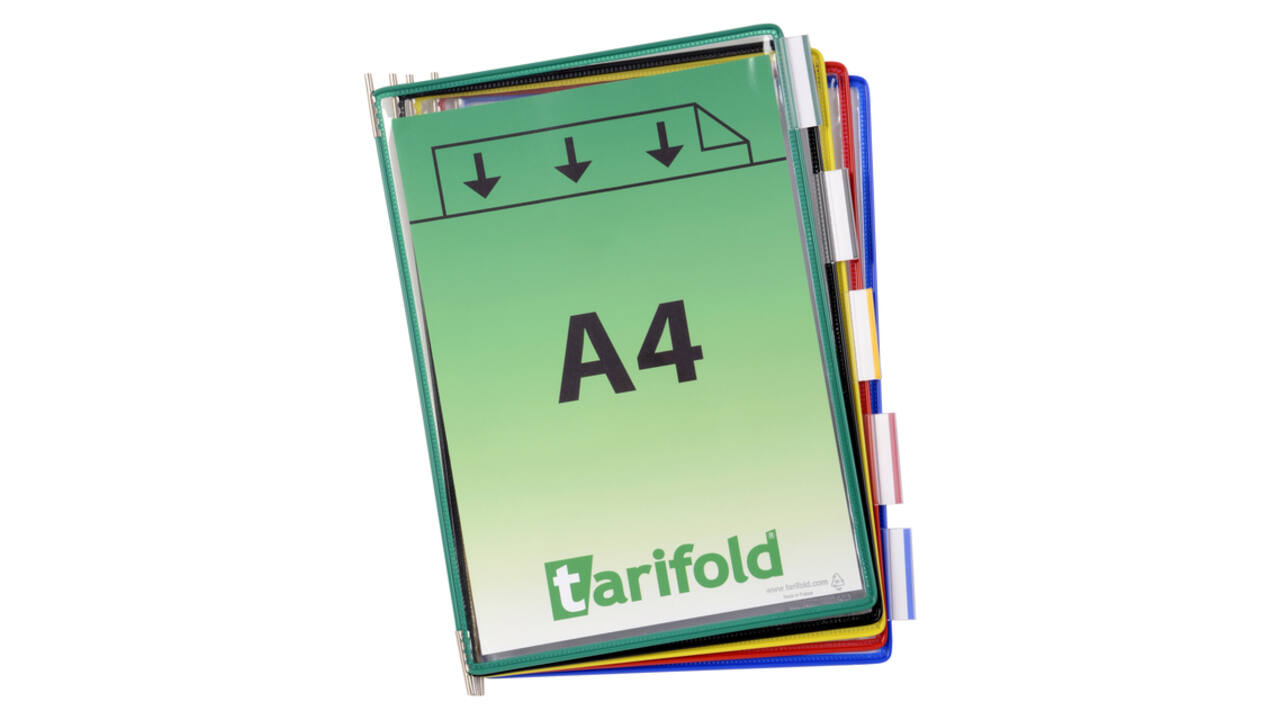 Zichtpaneel Tarifold A4 verticaal assorti 10 stuks