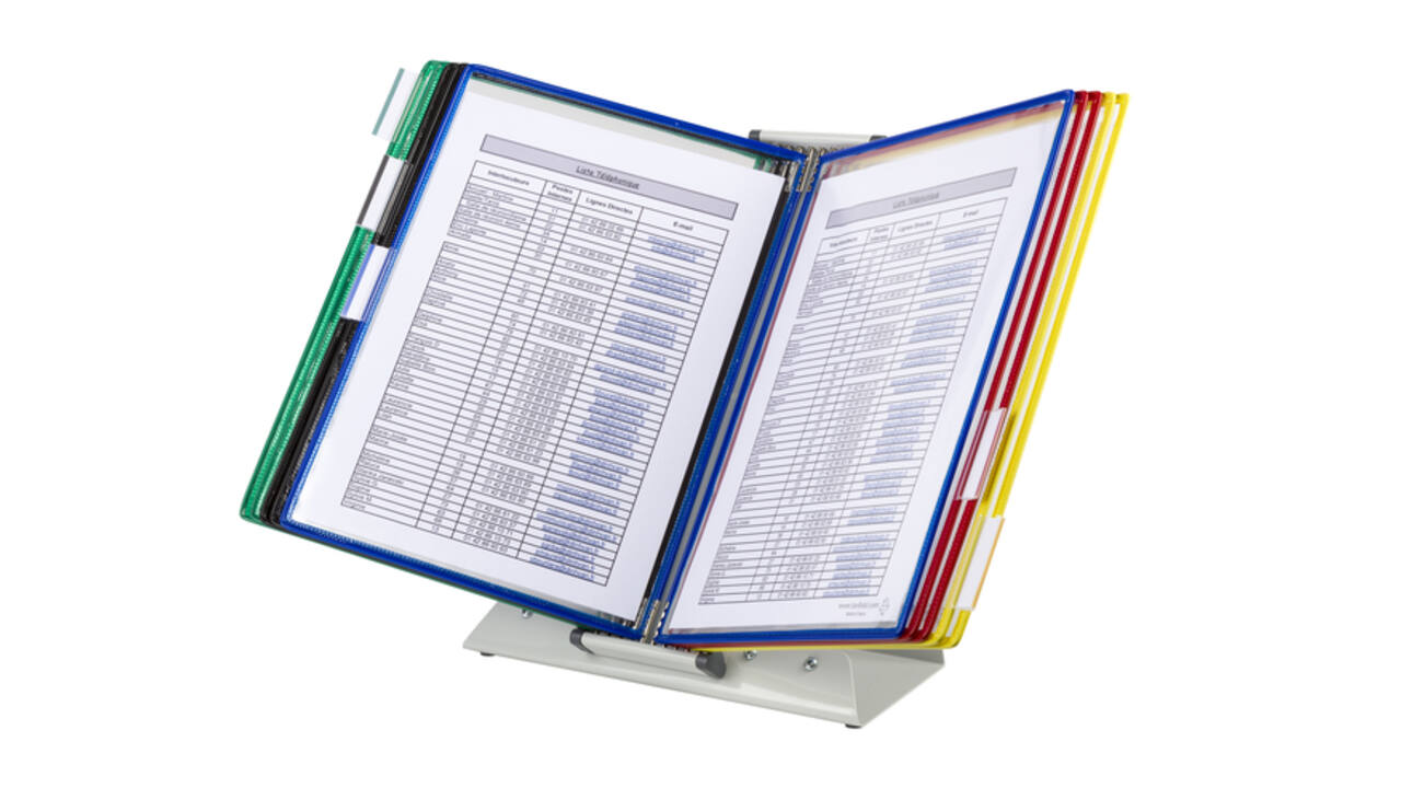 Zichtpanelensysteem bureau Tarifold metaal A4 met 10-tassen assorti