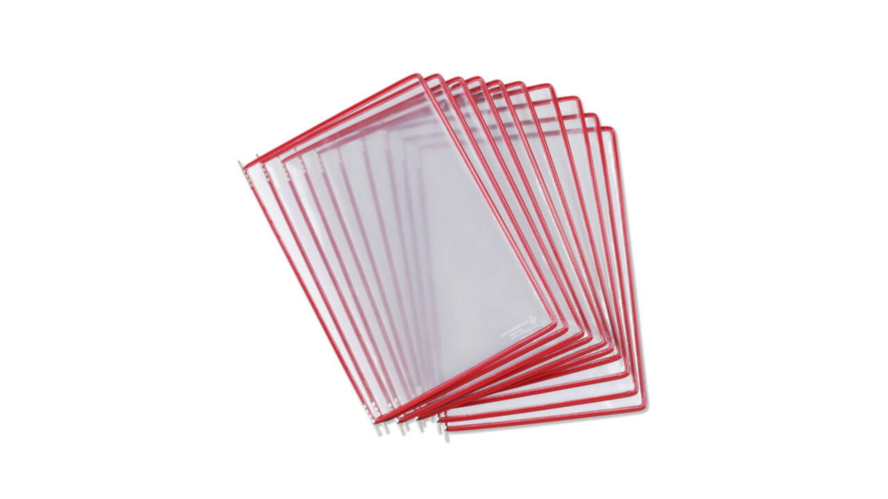 Zichtpaneel Tarifold A4 verticaal rood 10 stuks