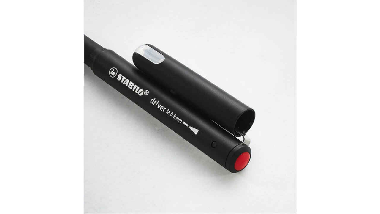 Fineliner STABILO dr!ver medium rood