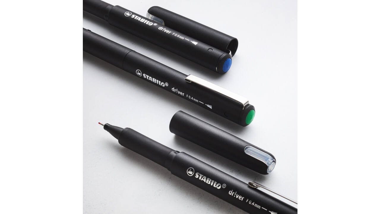 Fineliner STABILO dr!ver fijn blauw