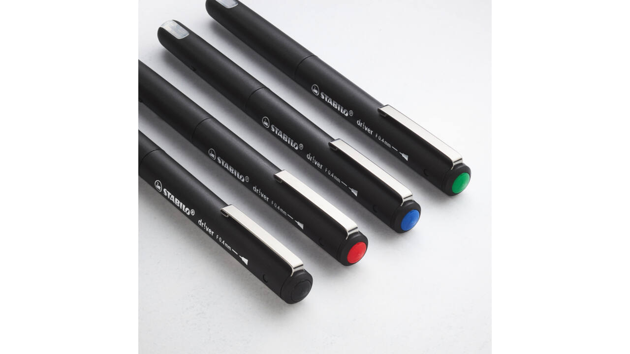 Fineliner STABILO dr!ver fijn blauw