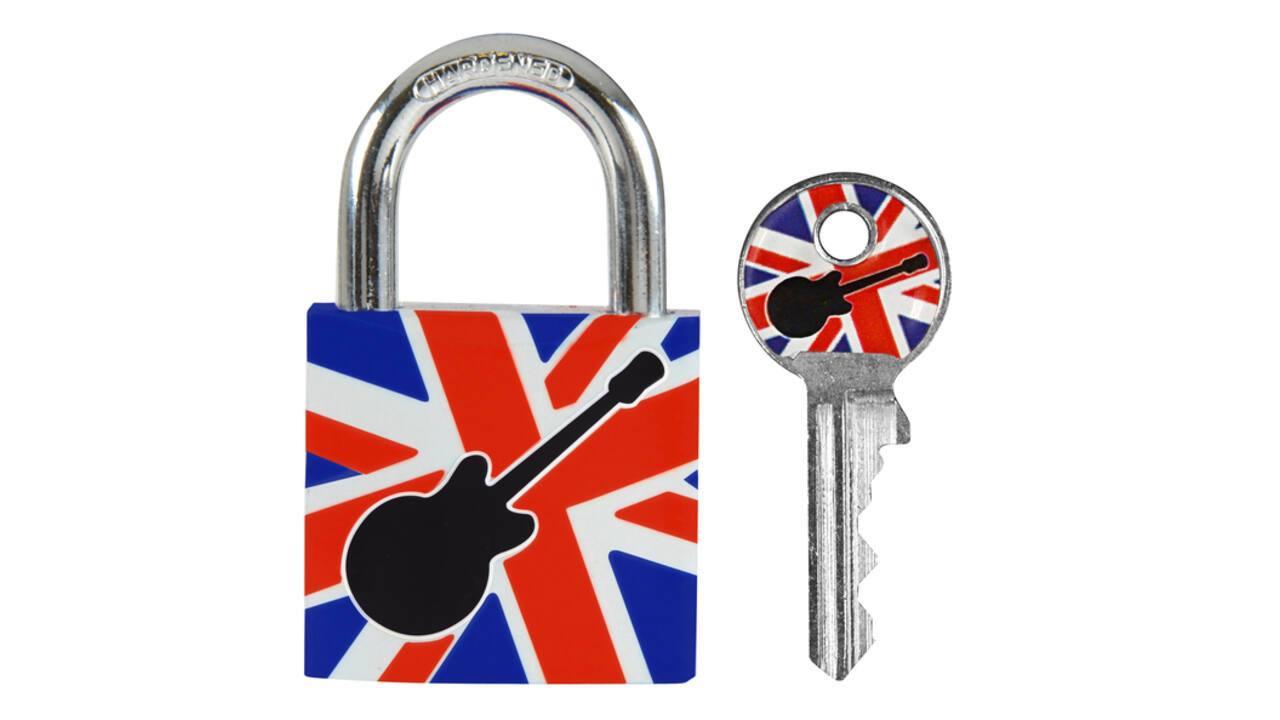 Hangslot Masterlock 30mm gitaar motief