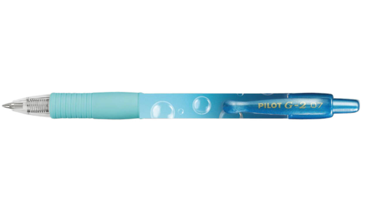 Gelschrijver PILOT G-2 Bubble blauw medium blauwschrijvend