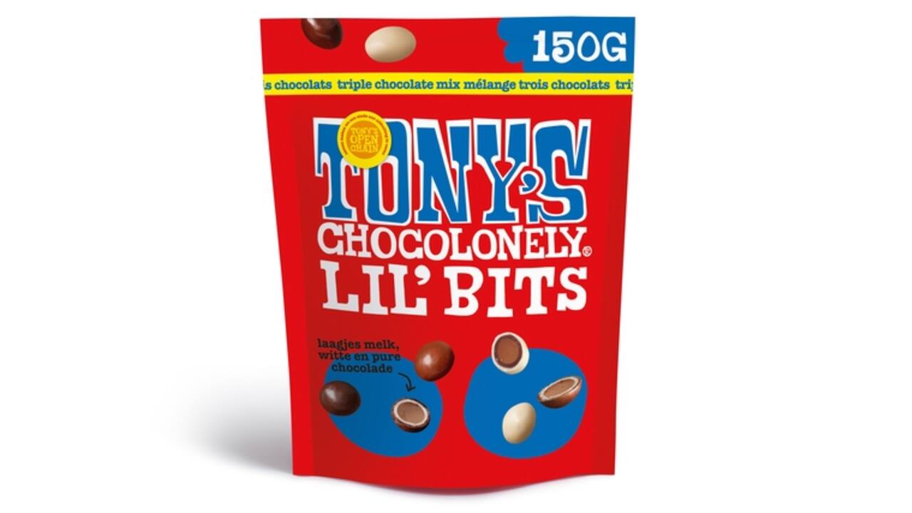 Chocolade Tony's Chocolonely Lil' Bits triple chocolate 150 gram