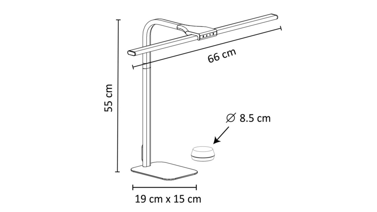 Bureaulamp Unilux Strata base led wit