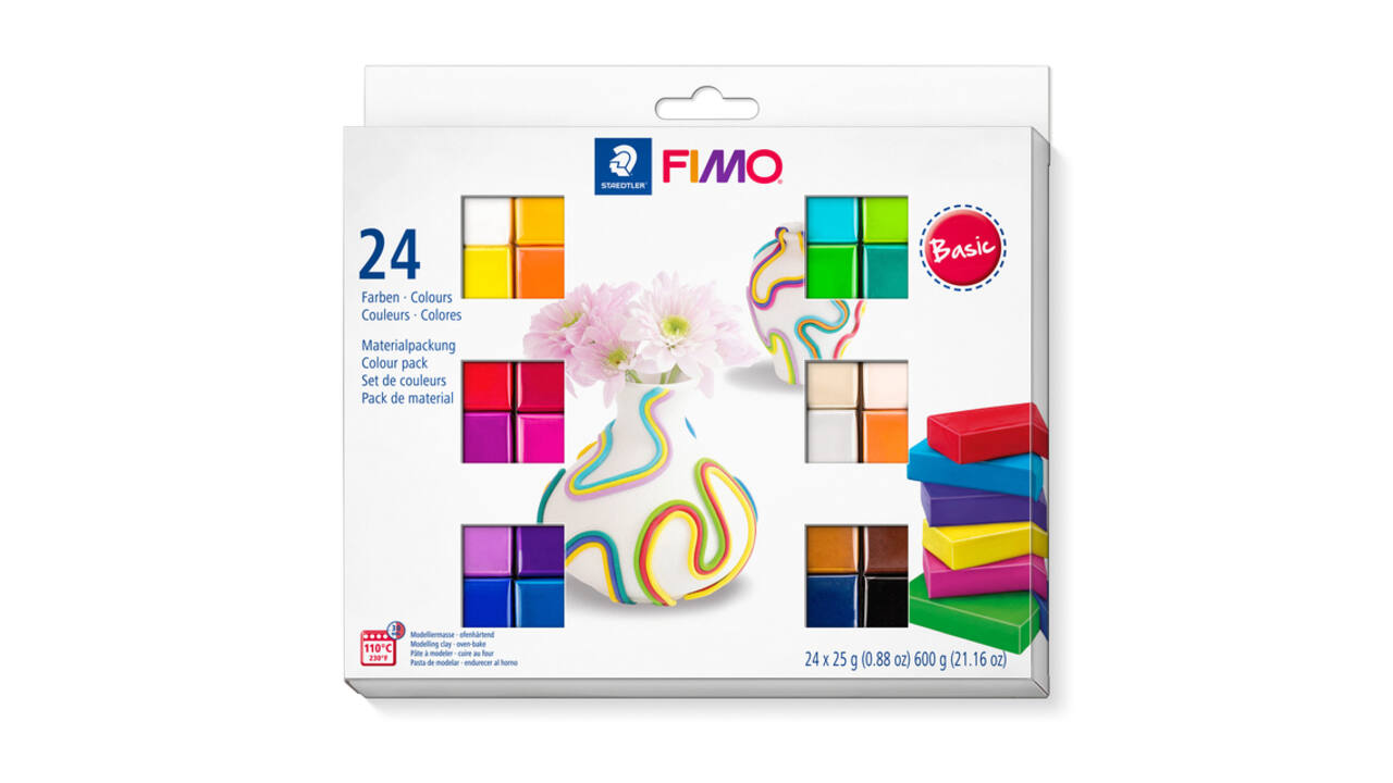 Boetseerklei Staedtler Fimo soft 8023C assorti 24 stuks
