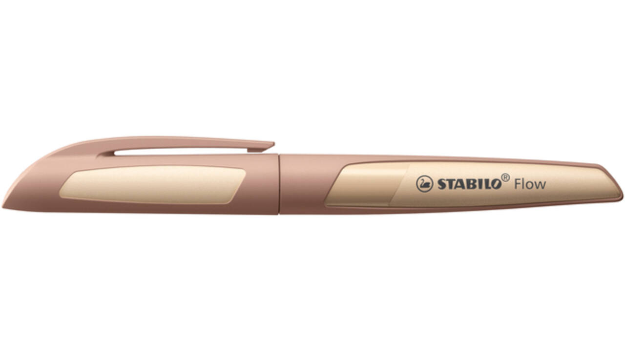Vulpen STABILO Flow medium lichtbruin blister à 1 stuk
