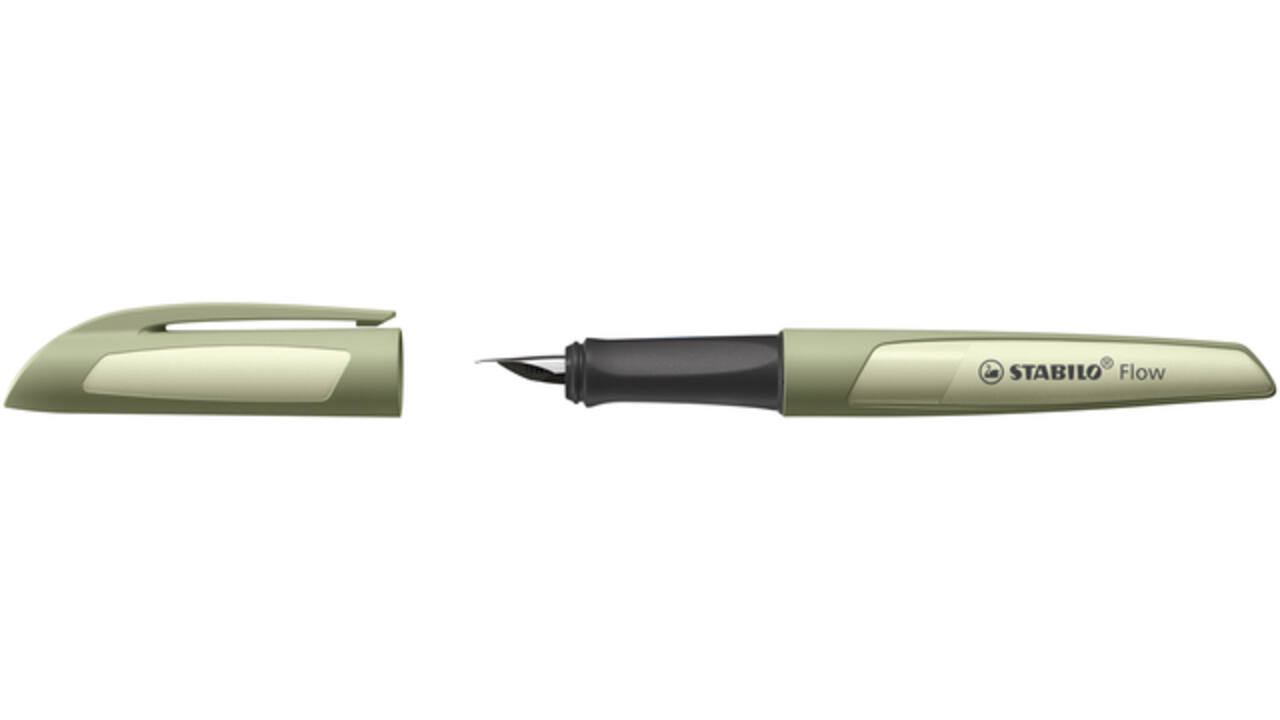 Vulpen STABILO Flow medium khaki blister à 1 stuk